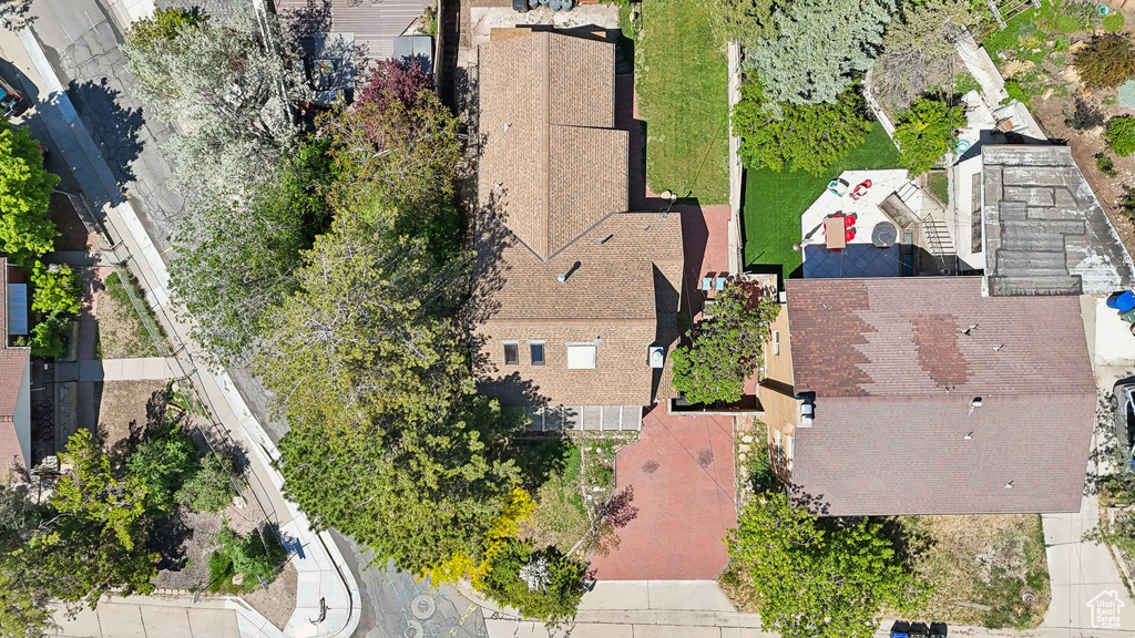 Aerial view of residential area