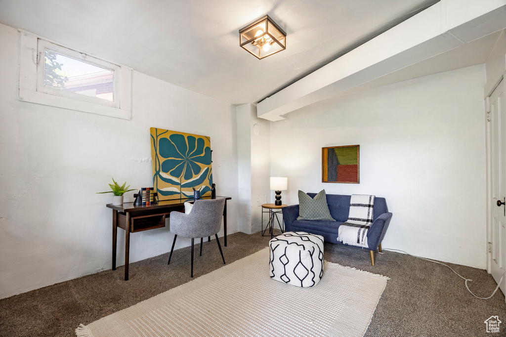 View of carpeted office space