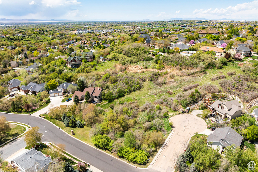Aerial view of residential area