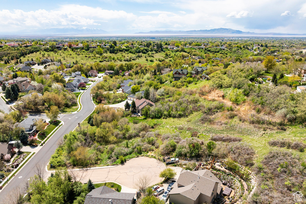 Aerial view of residential area
