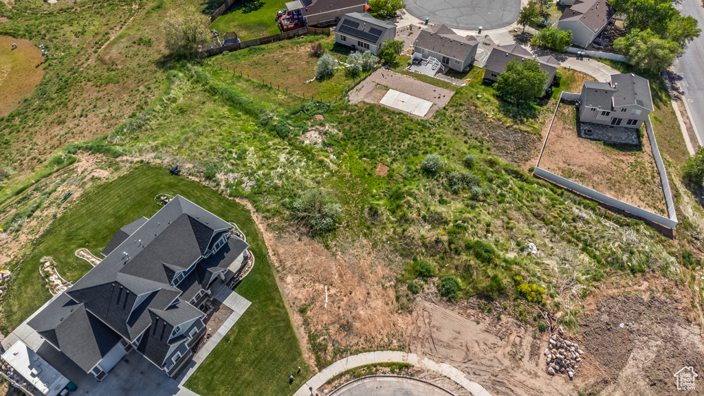 Aerial view of residential area
