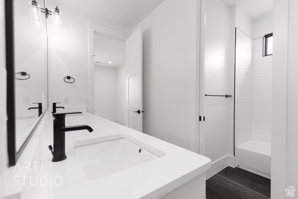 Bathroom with double vanity