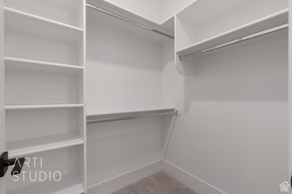 View of walk in closet