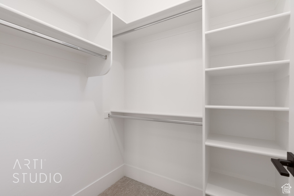 View of walk in closet