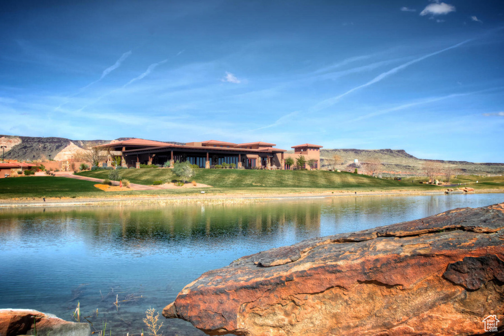 Water view with mountains