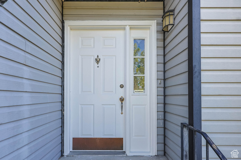 View of doorway to property
