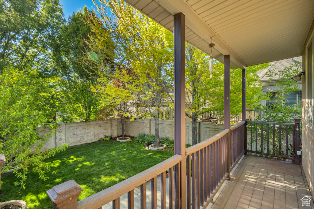 Balcony with covered porch