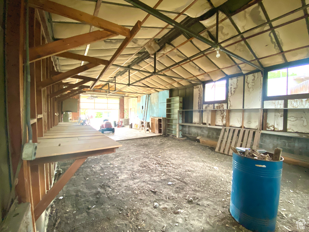 View of horse barn