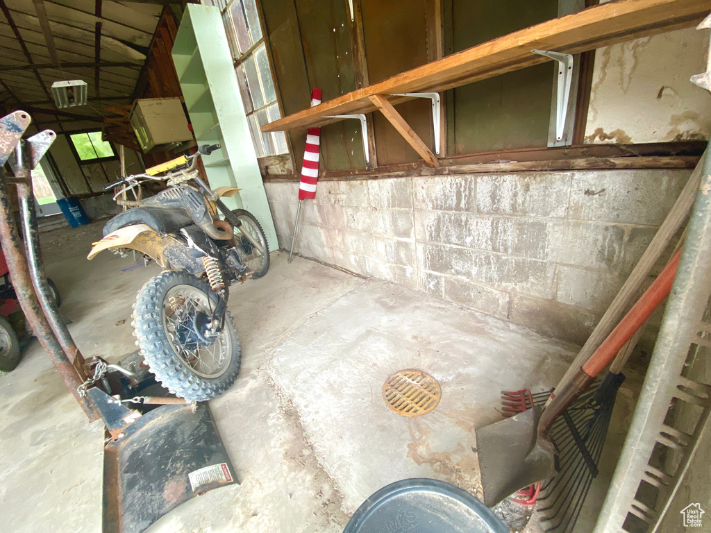 View of below grade area