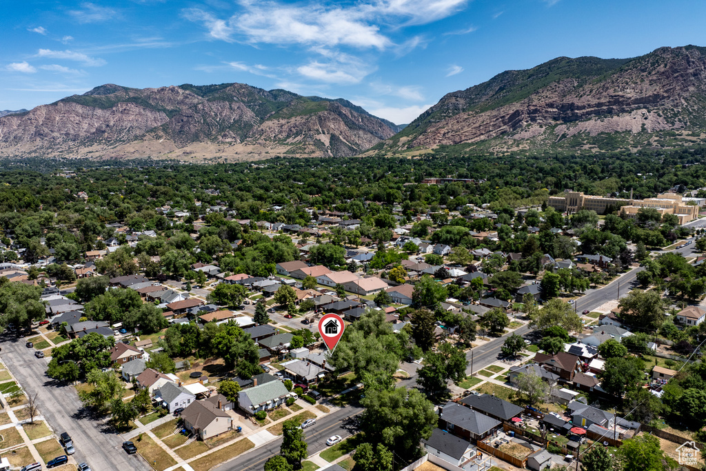 Bird\'s eye view of mountains