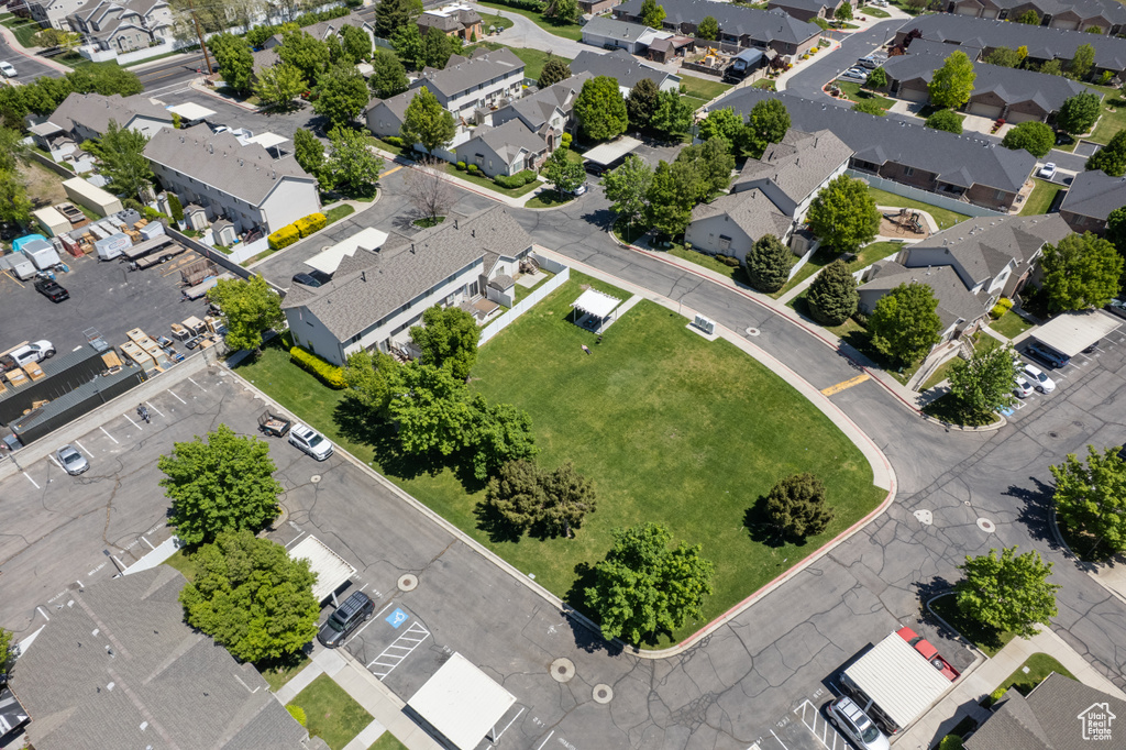 Aerial view of residential area