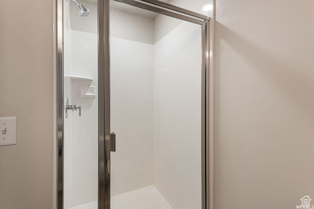 Bathroom with a shower stall