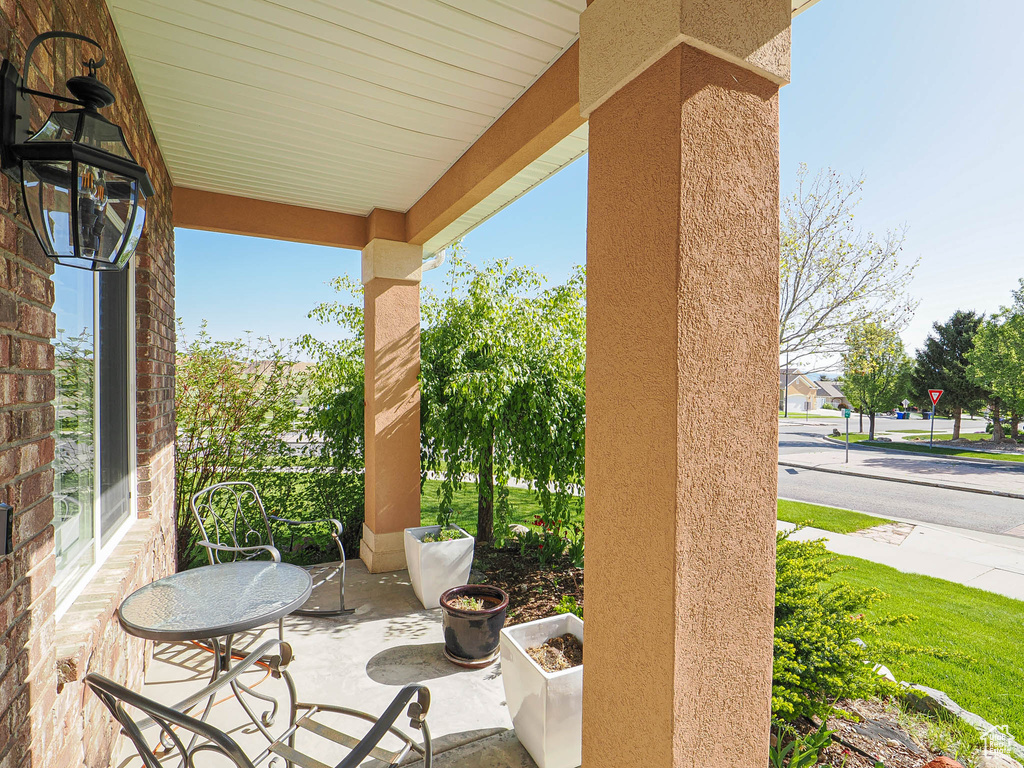View of patio / terrace with covered porch