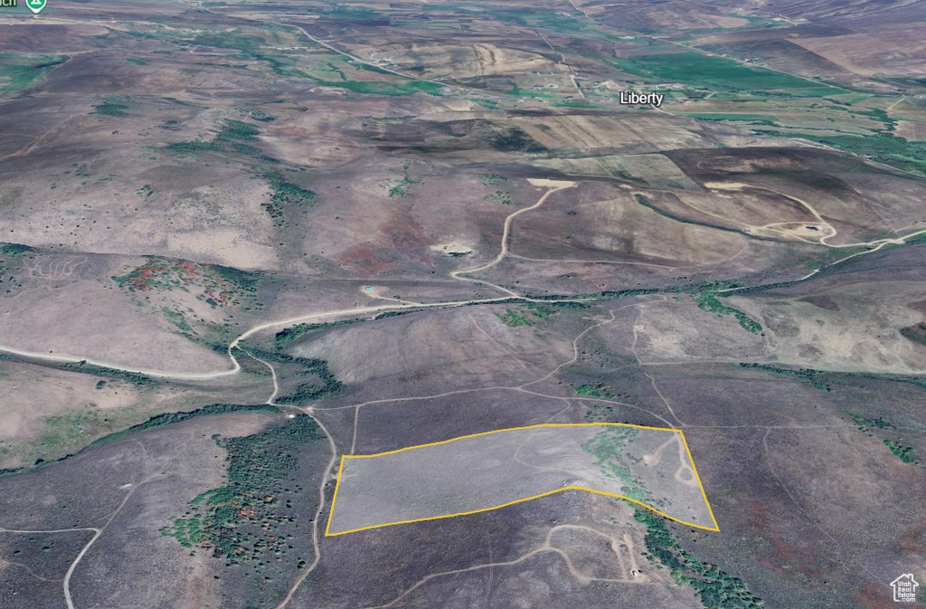 Aerial map of property and surrounding area