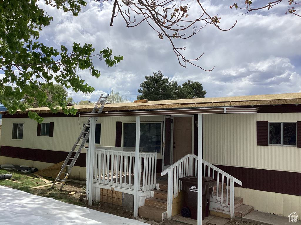 View of back of property