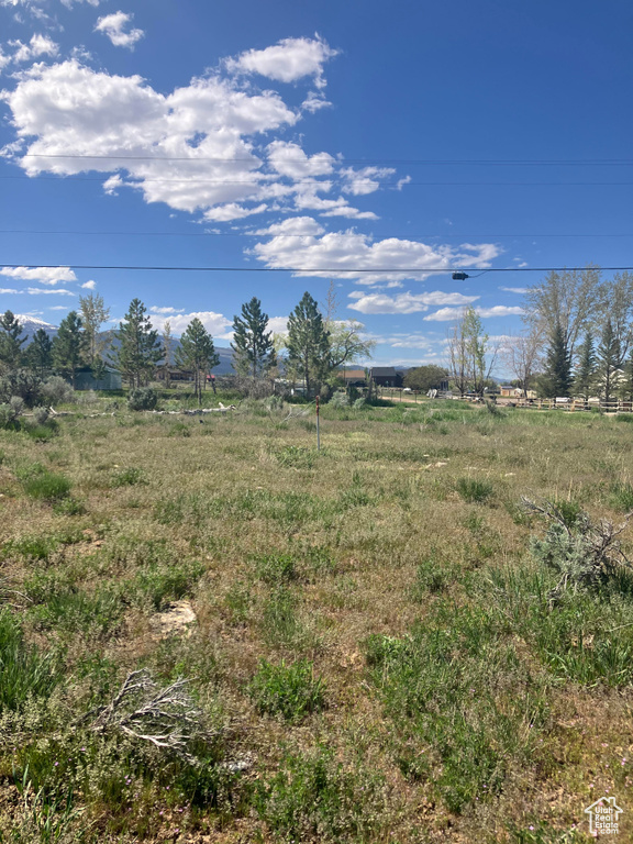 View of yard featuring a view of countryside
