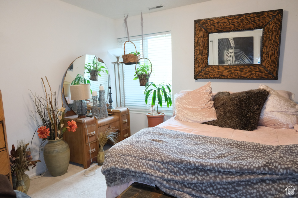 View of carpeted bedroom