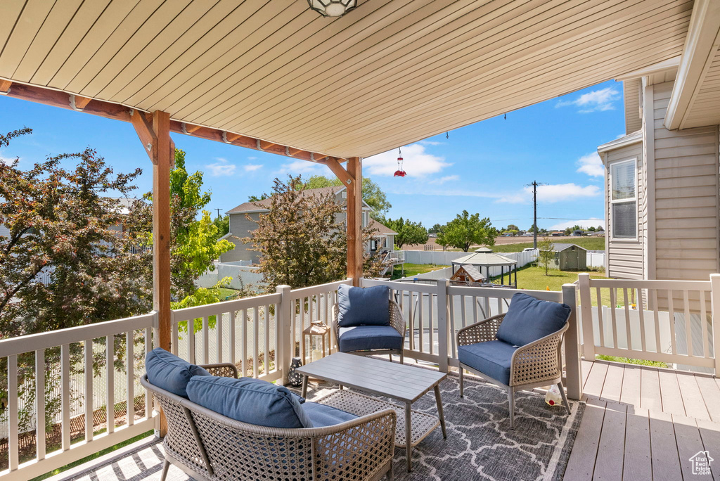 View of deck