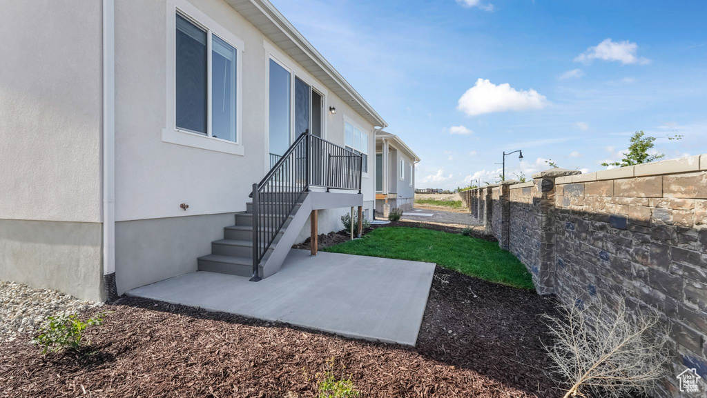 View of yard featuring a patio