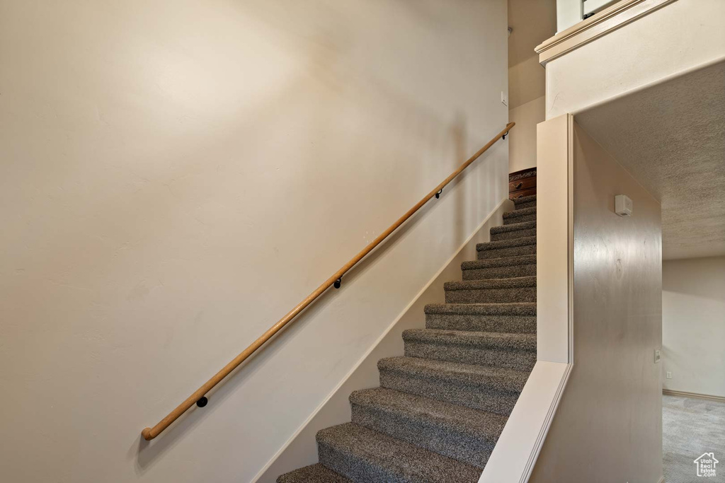 Stairway with baseboards