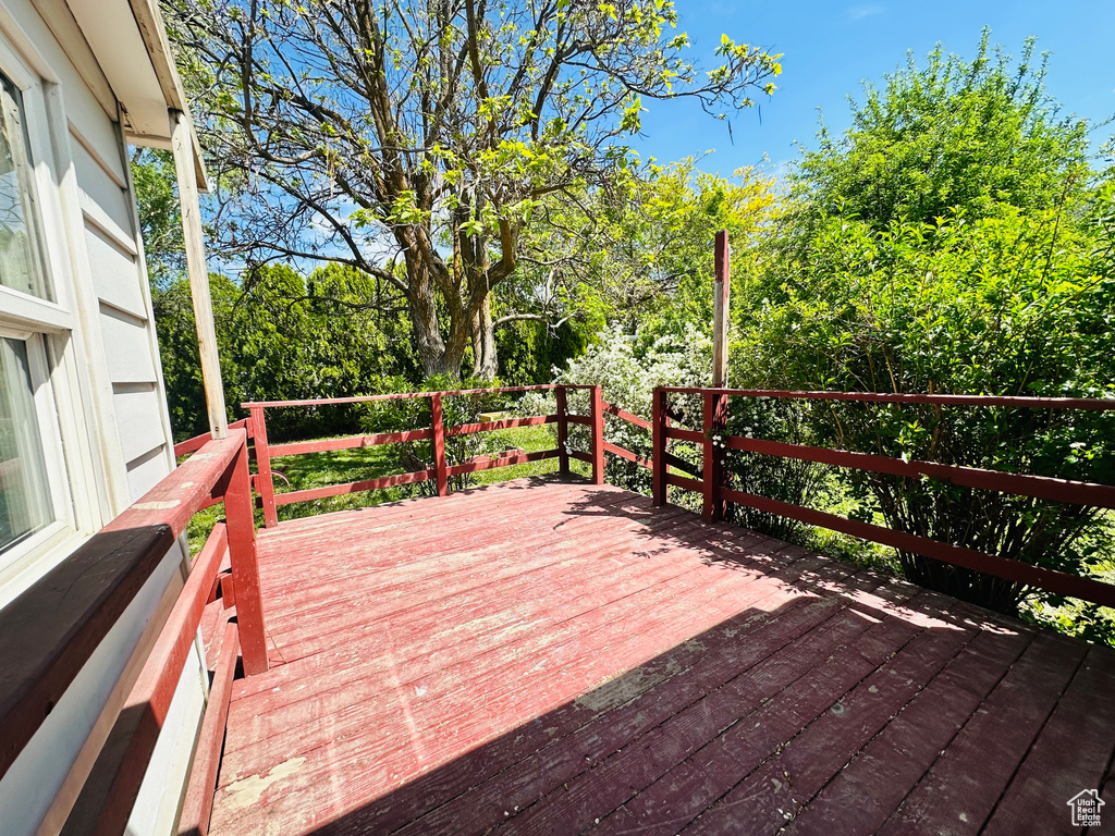 View of wooden terrace
