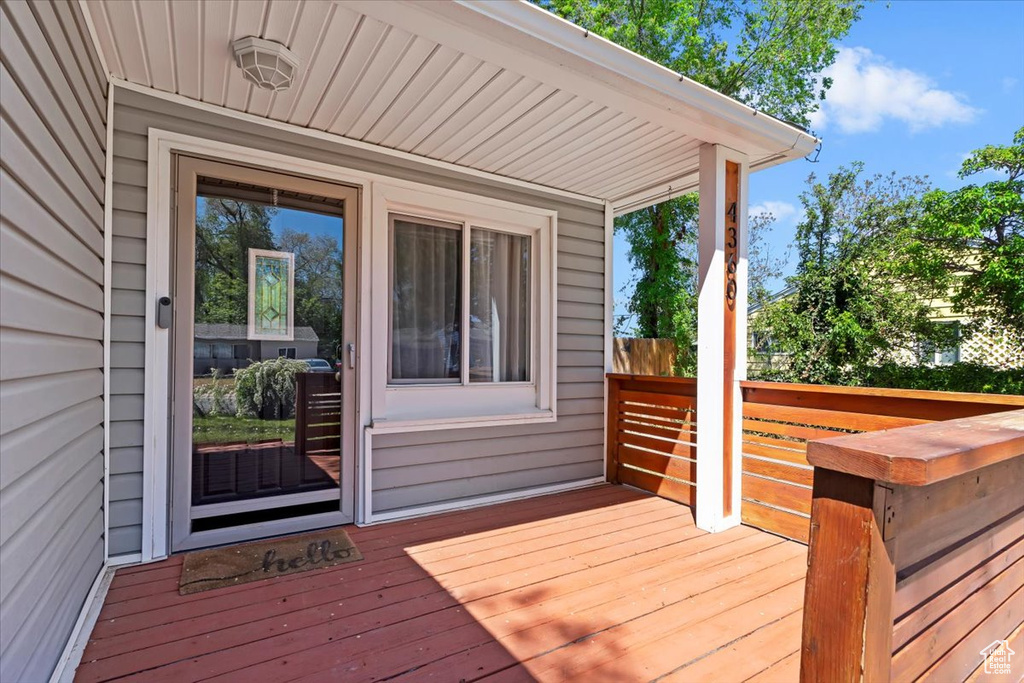 View of deck
