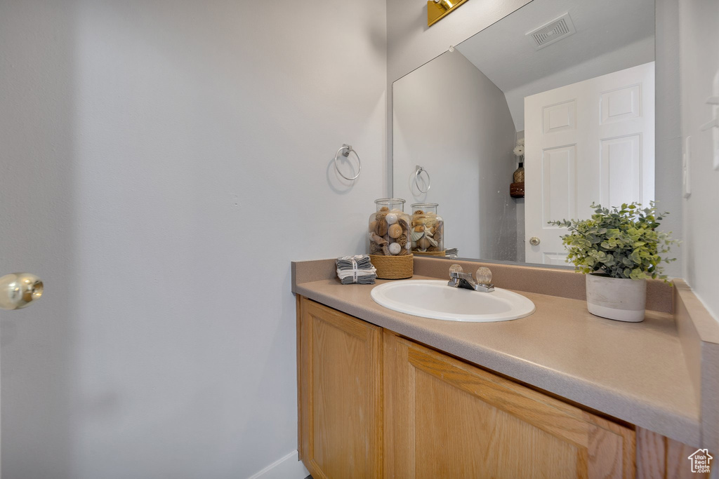 Bathroom featuring vanity