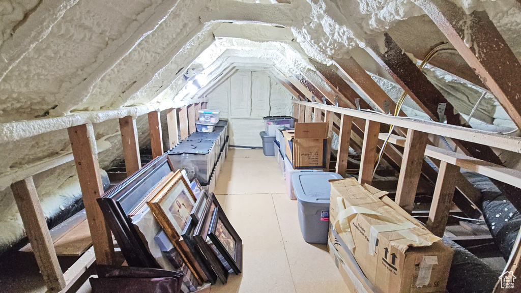View of unfinished attic