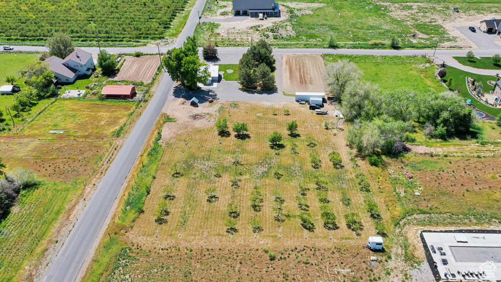 Aerial view of sparsely populated area