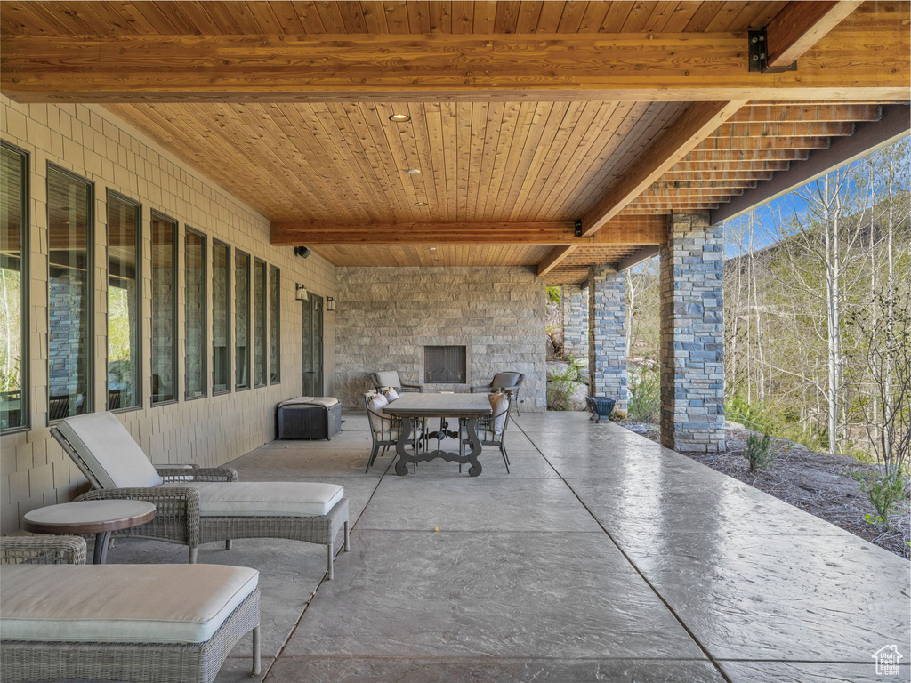 View of patio / terrace featuring outdoor dining space