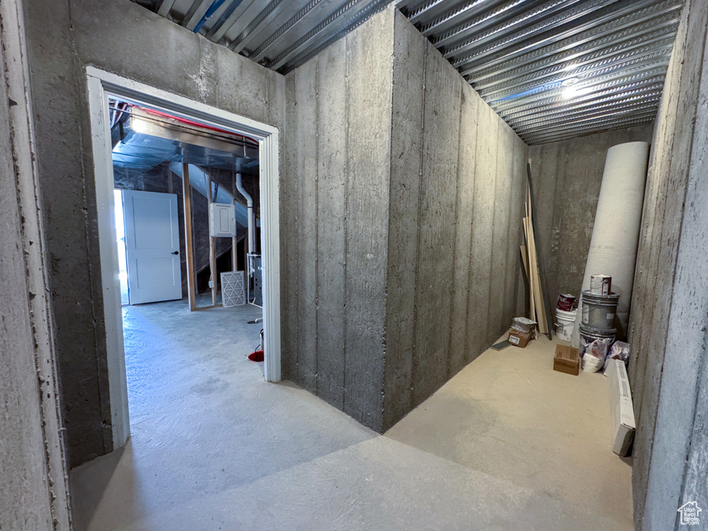 View of unfinished below grade area