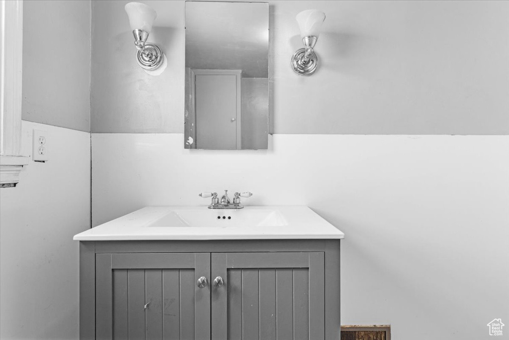 Bathroom featuring vanity