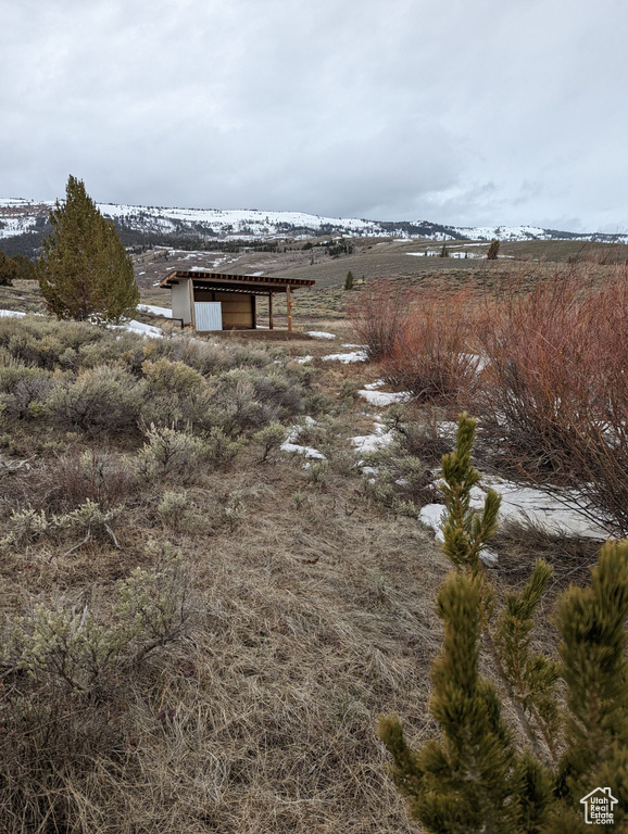 View of yard featuring an outdoor structure and an outbuilding