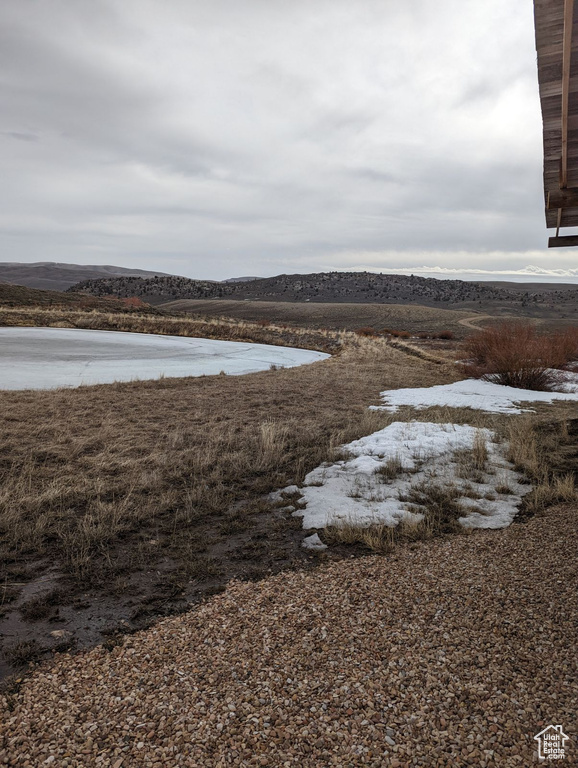 Water view featuring a mountainous background