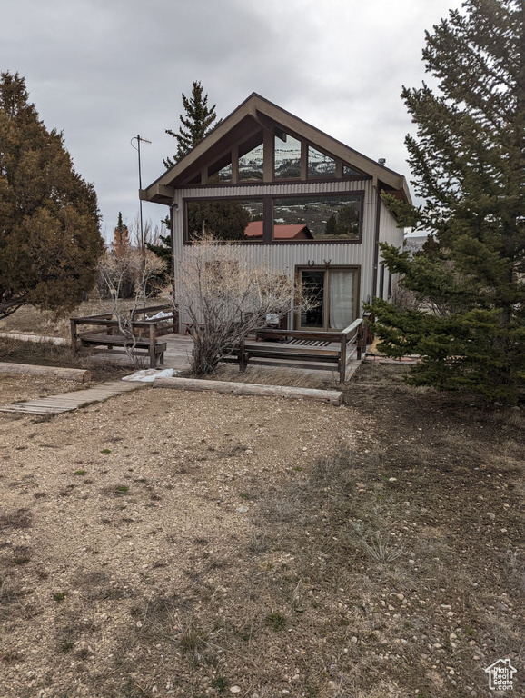View of rear view of property