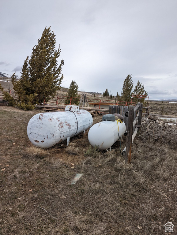 Exterior view of gas tank