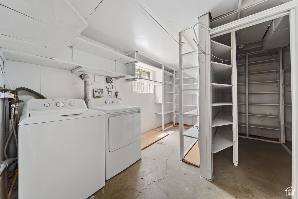 Laundry area with washer and dryer