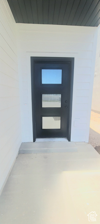 View of exterior entry