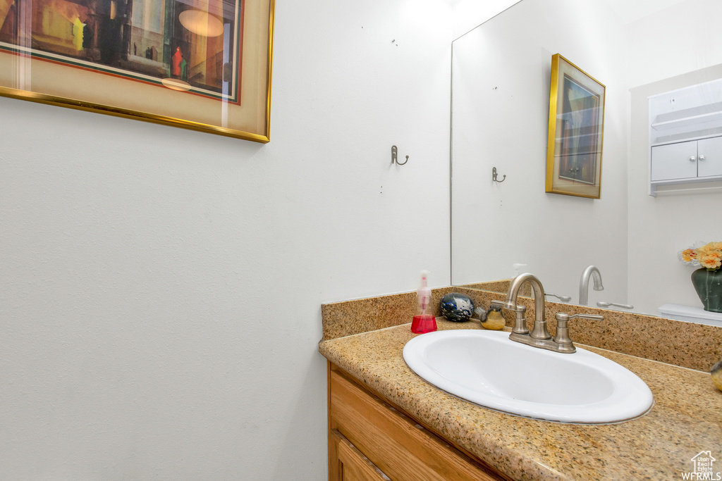 Bathroom featuring vanity
