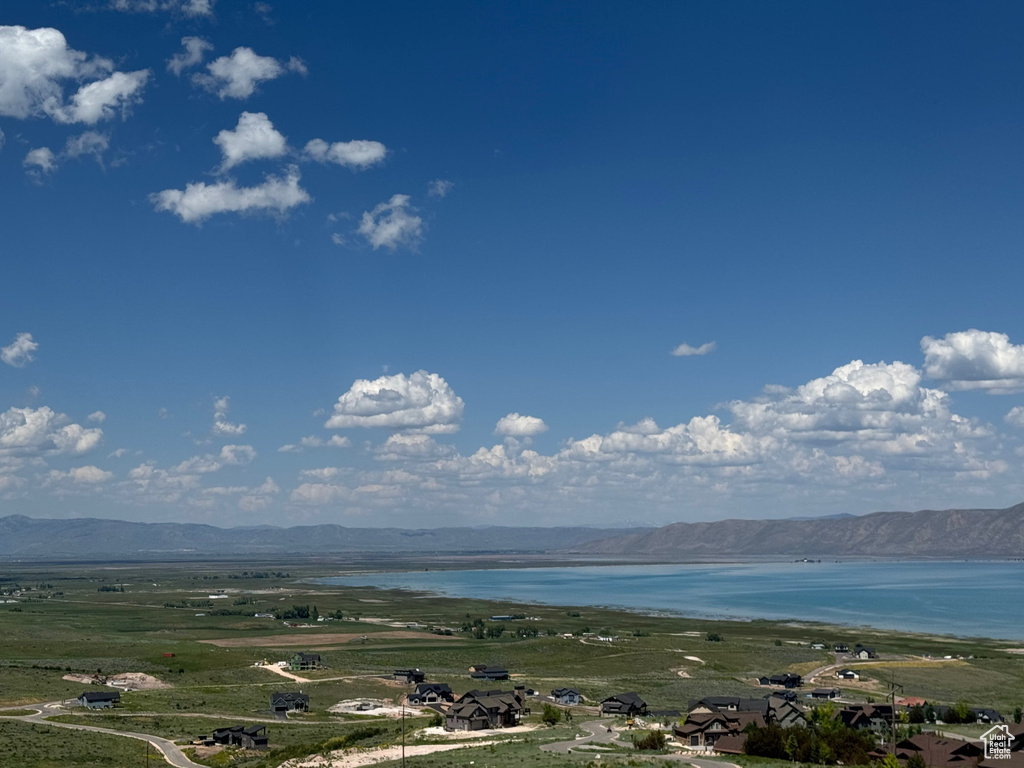 Water view featuring a mountainous background