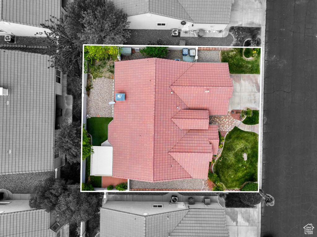 Aerial view of property's location featuring property boundaries highlighted