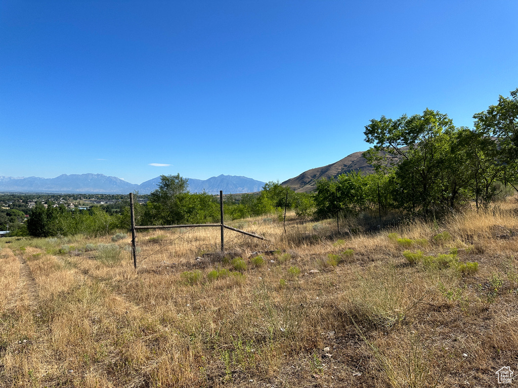 Mountain view with rural landscape