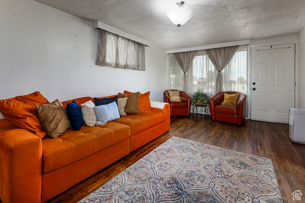 Living room featuring hardwood / wood-style floors