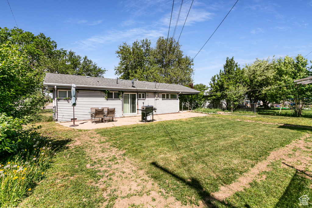 Back of house featuring a patio