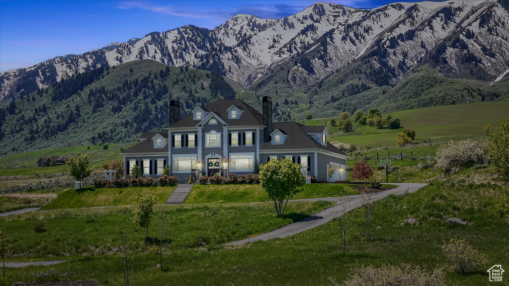 View of mountain background
