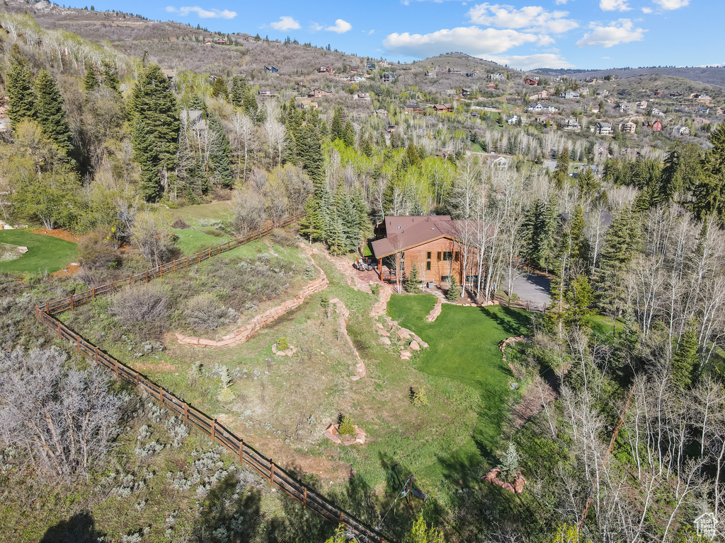 View from above of property