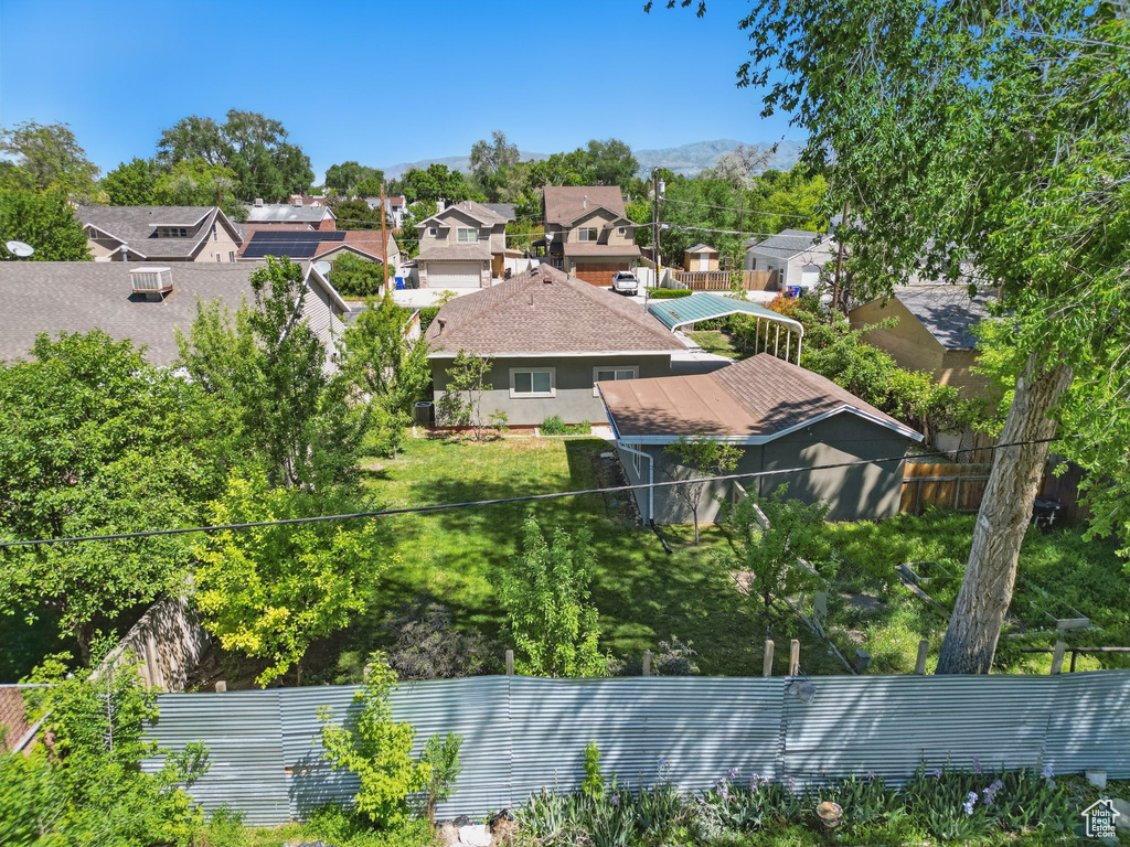 Aerial view of residential area
