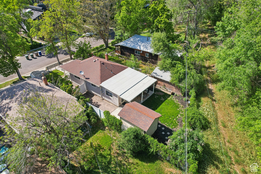 View from above of property