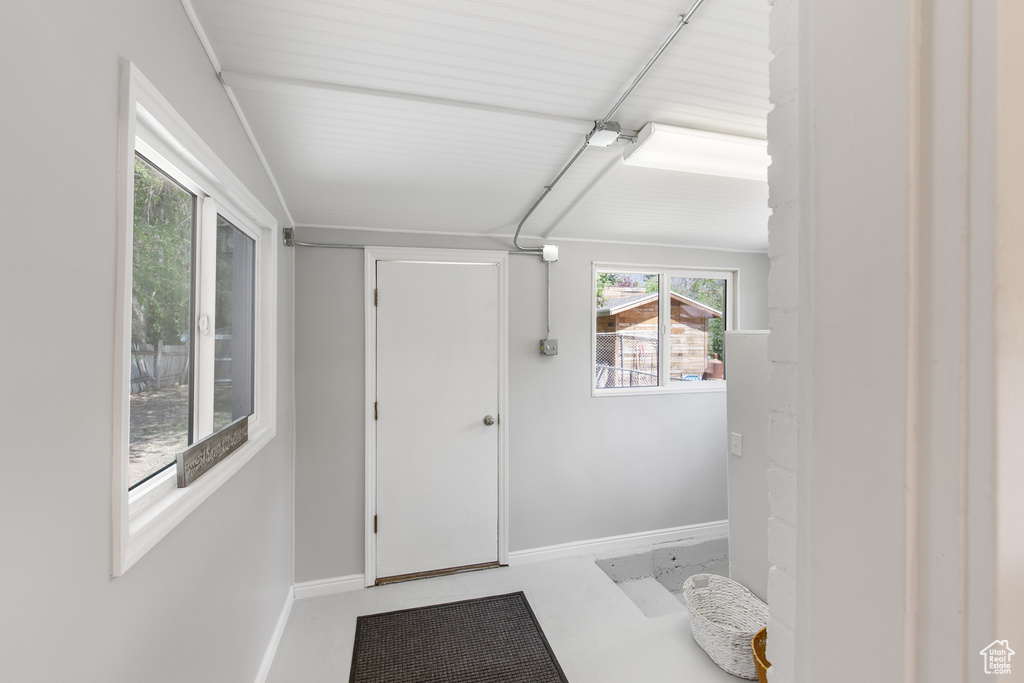 Doorway with baseboards