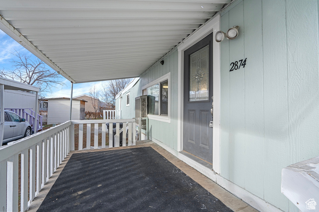 Deck with an attached carport